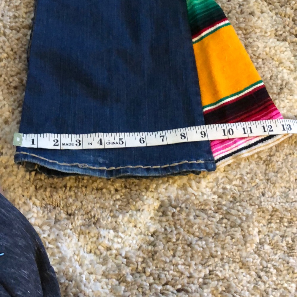 🎉Hippie boho 💕Revamp Serape🎉True Religion Becky bellbottoms - Picture 3 of 8